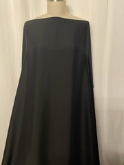 100% Heavyweight Black Matte Silk Habotai Luxury Fabric By The Yard 45″Wide