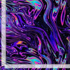 Space Fabric | Spaced Out Galaxy Marble Rainbow Swirl | Timeless Treasures YARD