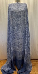 100% Rayon Georgette Blue Ombre Paisley Print Fabric By The Yard 56″ Wide