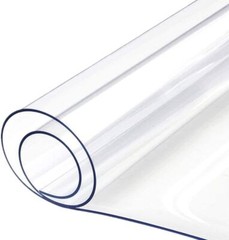 60-Gauge Clear Plastic Vinyl Fabric – 54″ Wide PVC 1 3 5 10 15 21 yd. Sheet Roll