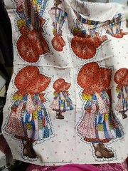 Vtg Holly Hobbies/American Greetings Fabric Panel Manes Co-2 Panels-Red Hats