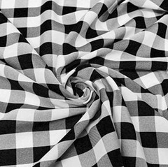 60″ Wide Checkered Gingham Buffalo Check Polyester Poplin Fabric – 1″x1″ Checks