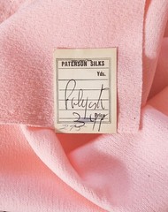 Vintage 1960s 1970s (2) Lots Knit Fabric Pink & Blue Remnants