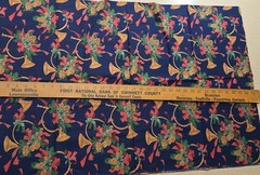 1 lb Vintage Christmas Fabric Remnant Bundle Quilt Craft Sewing Lot fat quarters
