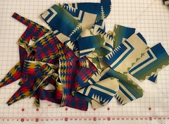 New Pendleton Wool blanket fabric remnants – Century Harding – appx 1.7 lb.