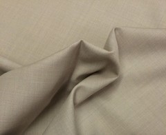 FIRE RESISTANT OATMEAL BLUE TWO TONE WOOL SLUB DUCK FURNITURE FABRIC BY THE YARD