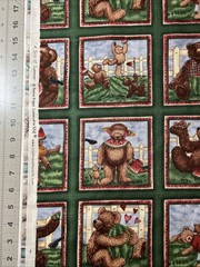 A Slice Of Summer Bears Teresa Kogut For SSI Cotton Fabric 1/2 Yard (20” By 45”)