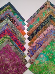 Lot of 20 Fat Quarters ~ Cotton Batik Quilt Fabric Bundle (#3)