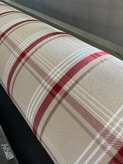 Beige Tan GTI Plaid Car Upholstery Fabric – VW Golf MK7- 3mm Foam – 59″ – 150cm