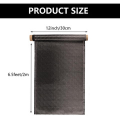Carbon Fiber Fabric Roll 6.5Ft X 12”Fabric Mesh Carbon Fiber Cloth Carbon Fiber