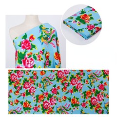Floral Fabric Peony Pattern Flower Sewing Clothing DIY Crafts By The Metre