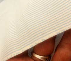 Vtg 2/3+ Yd 44WX20L SPRINGS FABRIC Baby Blue Tiny PINSTRIPE Quilt Cotton JOANNS