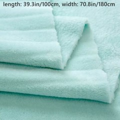 Soft Striped Thick Flannel Fabric Cloth Sew Plush Furry Pajama Beddings Blanket