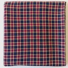 Navy Blue And Wine Plaid Woven Cotton Fabric 4-1/2 yd x 44″