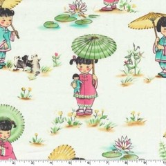 China Doll Fabric by Michael Miller Fabrics By the Yard CX0632-CREM-D, So Sweet!
