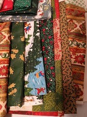 Christmas Quilt-Craft Fabric 5+ Lbs LOT Vtg-Modern Yards Remnants Panels Pcs.