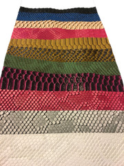 SHIPS FOLDED SNAKE SKIN SCALE 3D Texture Faux Leather Upholstery Vinyl Fabric