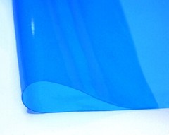 Blue Tinted Clear Vinyl 10 Gauge PVC Transparent Plastic Fabric by the Yard 54″