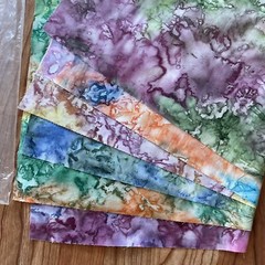 Giverny Medley Multicolor Rainbow Batik 11 Fat Quarter Bundle