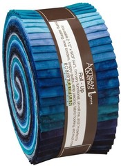 Lunn Studios Artisan Batiks Prisma Dyes Open Waters Roll Up 40 2.5inch Strips…
