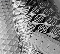 Cubed Jacquard Black Carbon Fiber Fabric Cloth 3K 240g 50cmx100cm