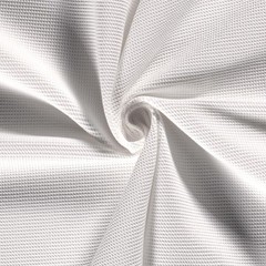 100% Cotton MICRO WAFFLE Honeycomb Pique Fabric Material BRIGHT WHITE
