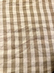 100% Flax Linen Fabric Multi Color Check Yarn Dyed Medium 57″ Wide
