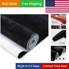 Suede Auto Headliner Fabric 98″ L × 60″ W with Foam Backing – Black Interior …