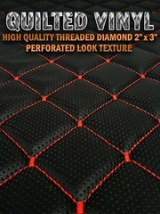 Vinyl Perforated Look Texture HQ Quilted Diamond 2″ x 3″ With 3/8″ Foam Backing
