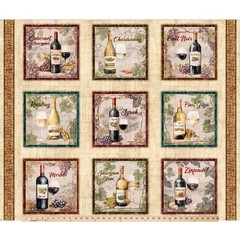 Cork & Barrel Wine Bottle Block Panel 36×43″ Blocks 10″ by the panel