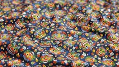Korean Traditional Flower Devil Patterned Fabric made in Korea BTHY