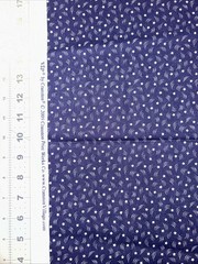 White Stars On Blue VIP by Cranston Cotton Fabric 1/2 Yard 18” By 44”