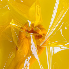| 12 Gauge Yellow Solid TPU Clear Waterproof Vinyl Fabric for Sewing