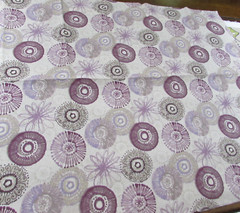 Waverly Modern Essentials Purple Taupe Farmer’s Market /Floral Fabric Remnants