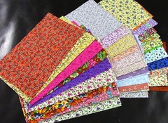 85 Piece 5×8 Scrap Pack – Calico Flowers – No Duplicates – 100% Cotton – 5655