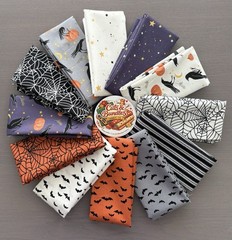 Riley Blake Fabric Halloween 12 piece Fat Quarters Quilting Bundle 18×22″ Adult