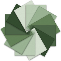 12Pcs Sage Green Cotton Fabric Bundles 10 X 10 Inch Gradient Green Fabric Square