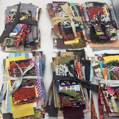 Slow Stitch Novelty Fabric Scraps Junk Journal Scrapbooks Crafts Quilts – Scraps