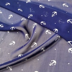 1 yard X 1.48 meter Navy Retro Chiffon Fabric For Dress