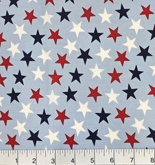 108″ Extra Wide Quilt Backing by the yard Patriotic Stars Light Blue