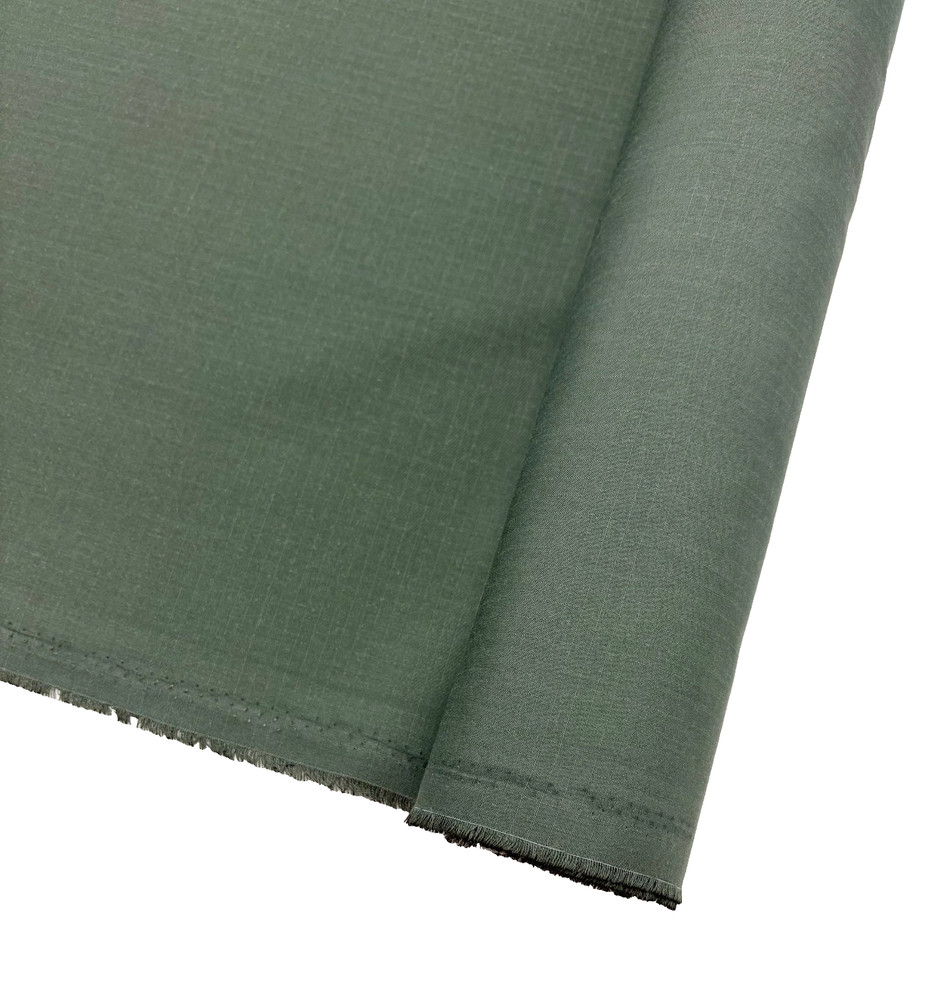MILITARY OLIVE GREEN 6oz RIPSTOP NY/CO NOMEX FR FABRIC BY THE YARD 64″W