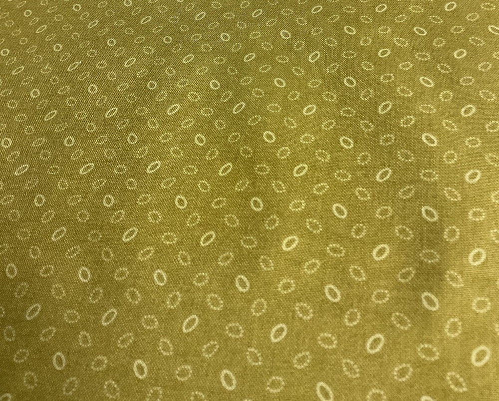 1 And 1/3 Yard Olive Green “ Heaven Can Wait “ “ 44” Wide 100% Cotton