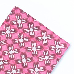 By The Yard Natural Cotton Hand Block Printed Fabric Women Girls Dress Fabric