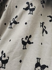 Dogs Dots Light Sweatshirt BT yard 36 x 60 Cotton Knit Stoff Great Stretch
