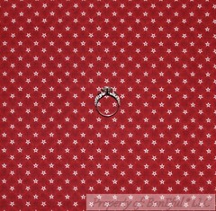 BonEful Fabric Cotton Quilt Maroon Red Little STAR Dot American Flag USA 1 SCRAP