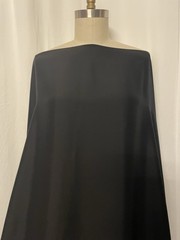 100% Heavyweight Black Matte Silk Habotai Luxury Fabric By The Yard 45″Wide