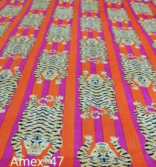 Hand Block Print Fabric Indian 100% Cotton Natural Vegetable Color 5 Yard Fabric