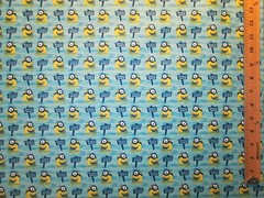 MINIONS ALL NATURAL BEACH MASK MINION DESPICIBLE ME BLUE COTTON FABRIC FQ