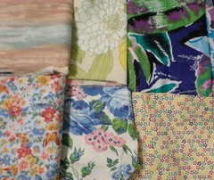 5 lb 7 oz Box of Assorted Fabric Scraps Wide Assortment of Prints FSBTB83