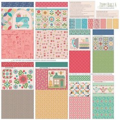 54″ X 54″ Panel Farmer’s Daughter Zippy Bags Light Cotton Canvas Fabric D456.33